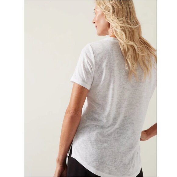 Athleta | Breezy Scoop V Tee In Bright White - Picture 2 of 13